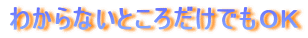 わからないところだけでもOK